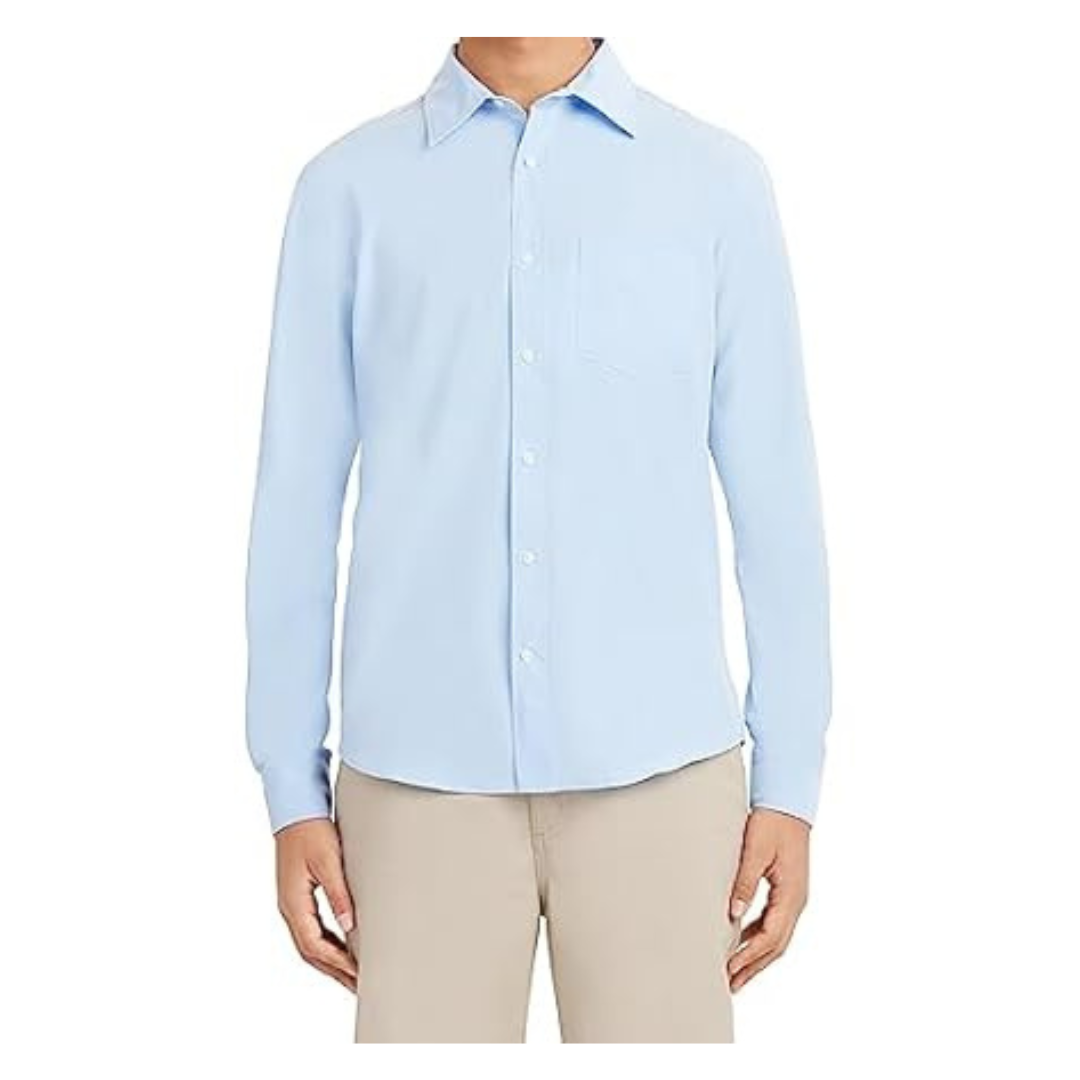 Nautica Mens Uniform Long Sleeve Stretch Oxford Shirt