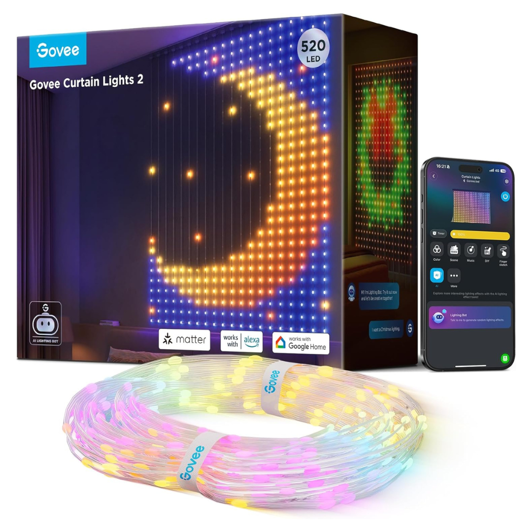 520 LED The Wild Robot Smart LED Curtain Lights 2 (4.9x6.6ft)