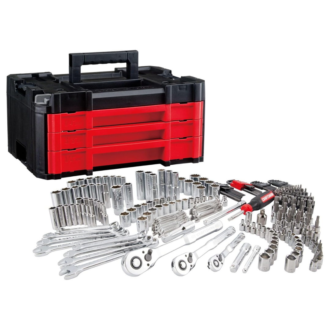 262-Piece Craftsman Mechanics Tool Set With 3-Drawer VERSASTACK Hard Case