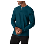 Hanes Men's Beefy Long Sleeve Three-Button Henley T-Shirt (Various)