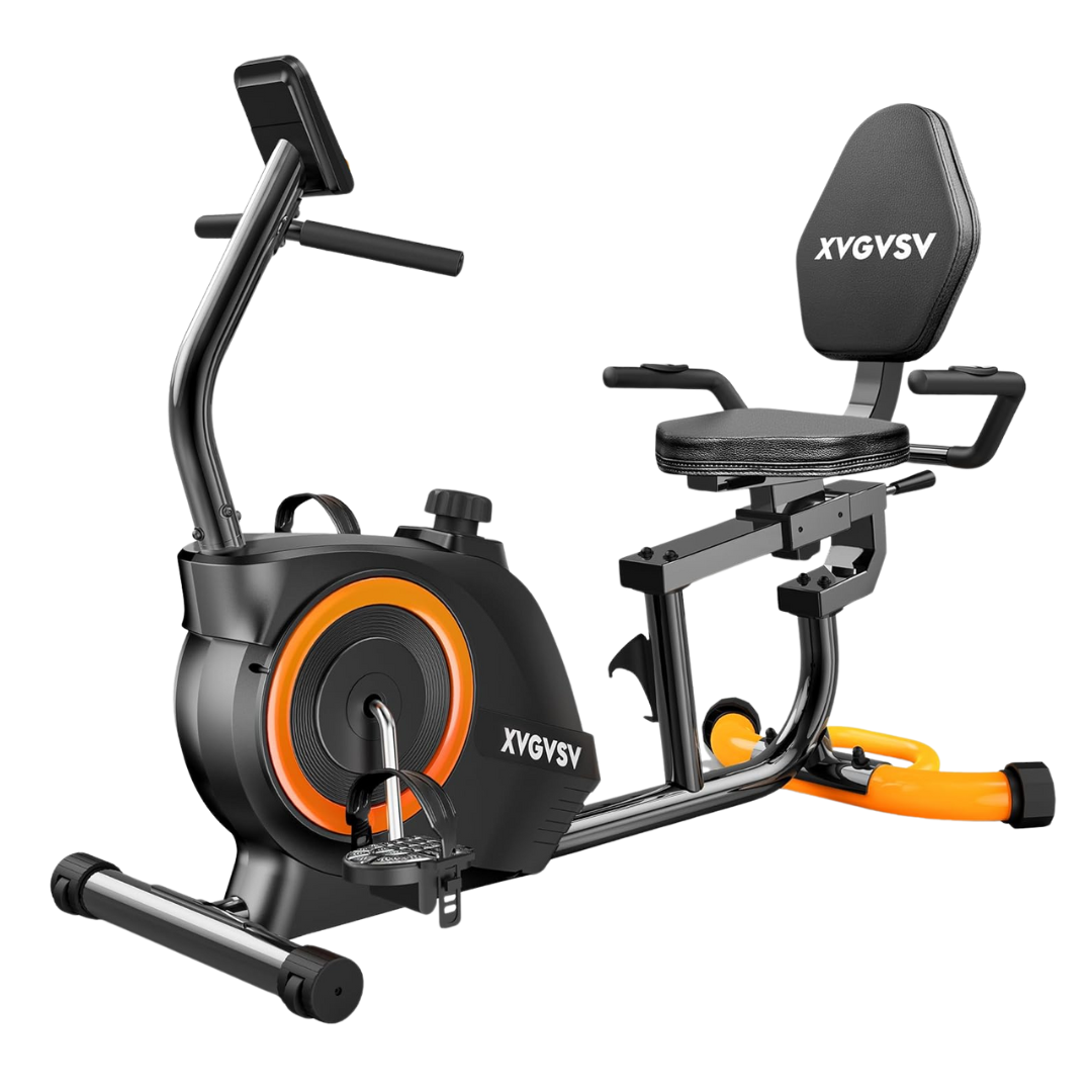 Recumbent Quiet Stationary 16-Level Resistance Exercise Bike
