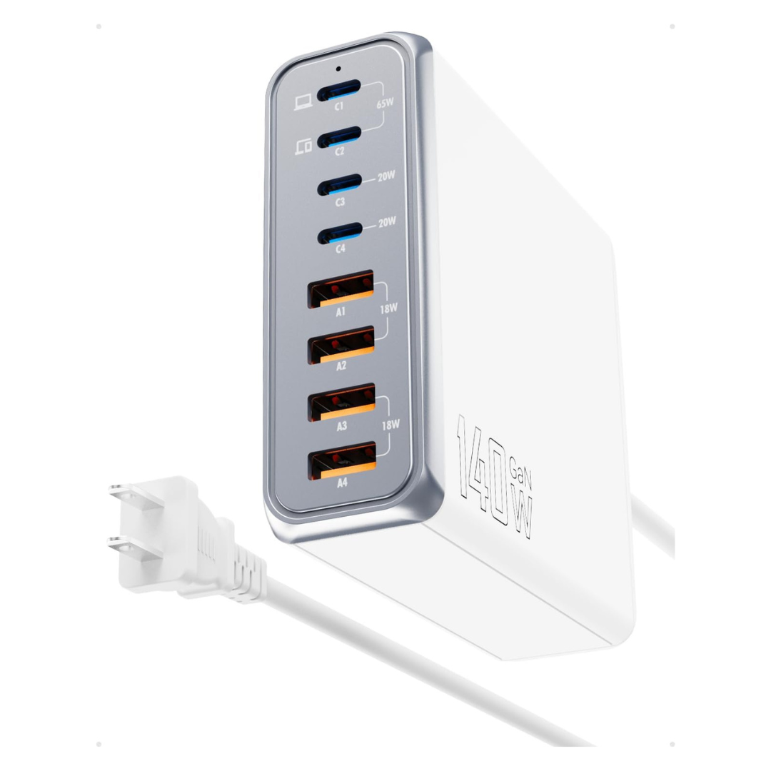 8-Port 140W USB Fast Charging Charging Station