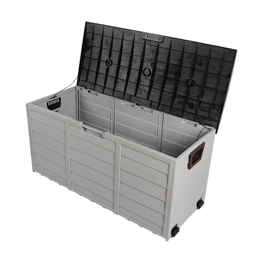 75-Gallon Garden Storage Resin Deck Box With Wheels