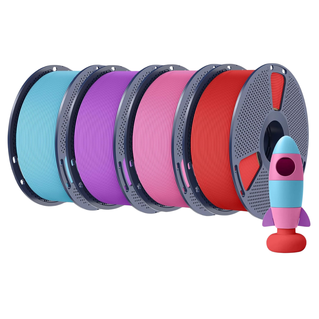 4-Pack 1kg SUNLU Matte PLA 3D Printer Filaments
