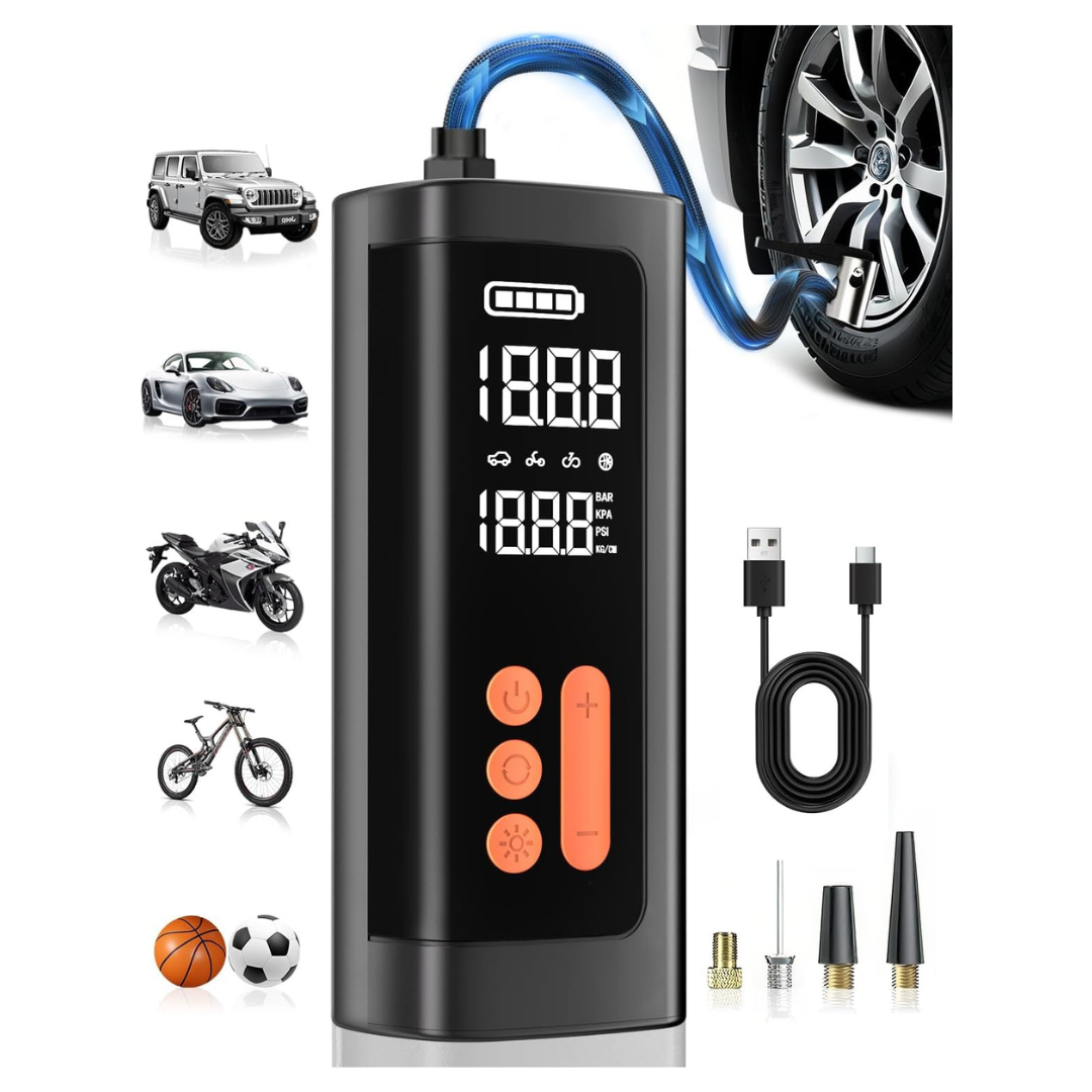 Portable 3-150 PSI Tire Inflator Air Compressor