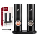 2-Pack Electric Salt and Pepper Grinder Set
