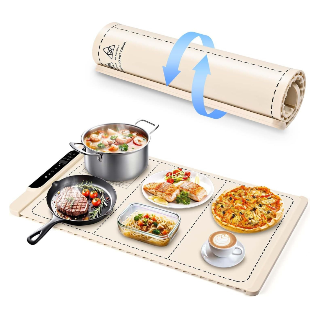 25.6" x 15" Silicone Heated Food Warmer Tray