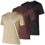 3-Pack Men's Workout Short Sleeve Athletic Gym T-Shirts