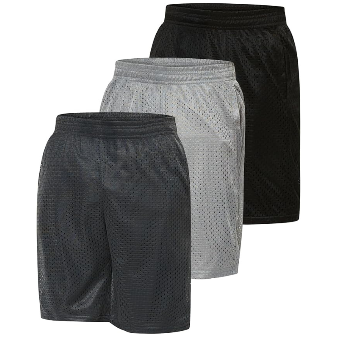 3-Pack Ultra Performance Boy's Mesh Athletic Shorts (Various)