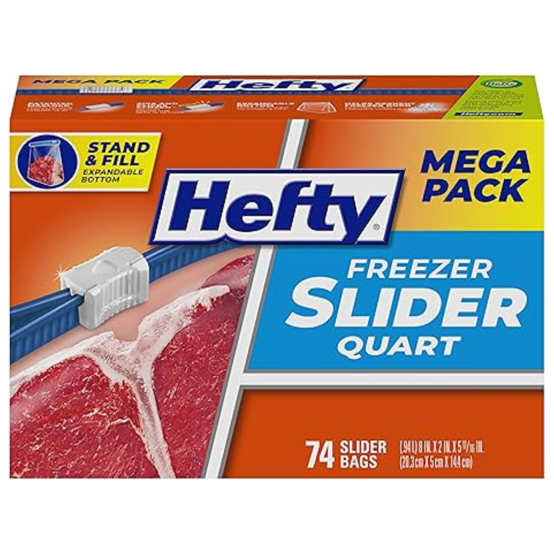 74-Count Hefty Slider Freezer Storage Bags (Quart Size)