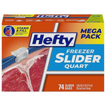 74-Count Hefty Slider Freezer Storage Bags (Quart Size)