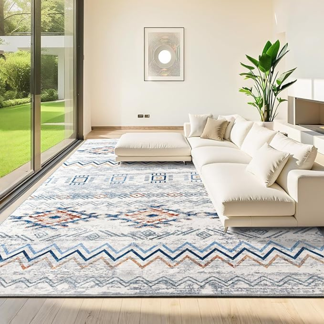 5"x7" Soft Boho Farmhouse Indoor Floor Rug