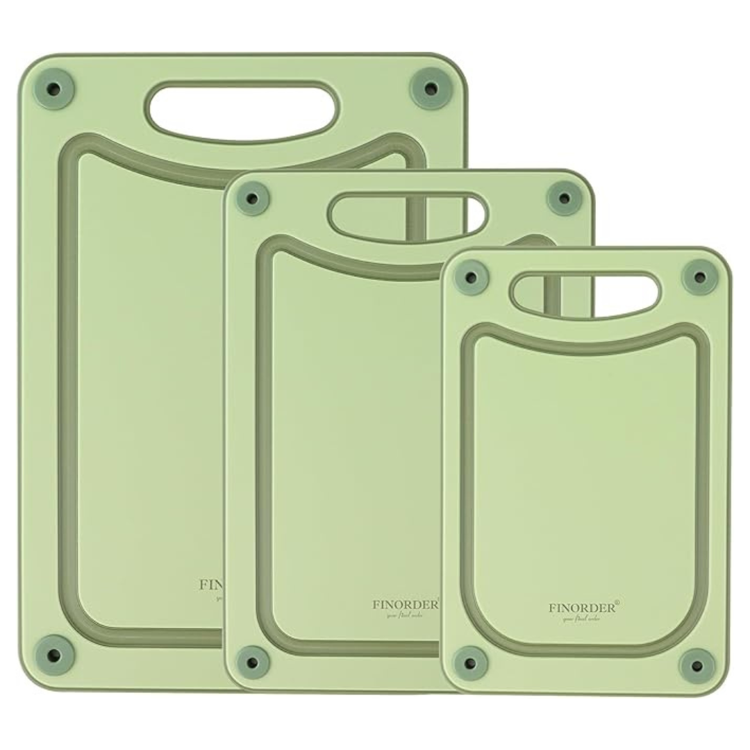 3 Pack BPA-Free Plastic Reversible Chopping Board