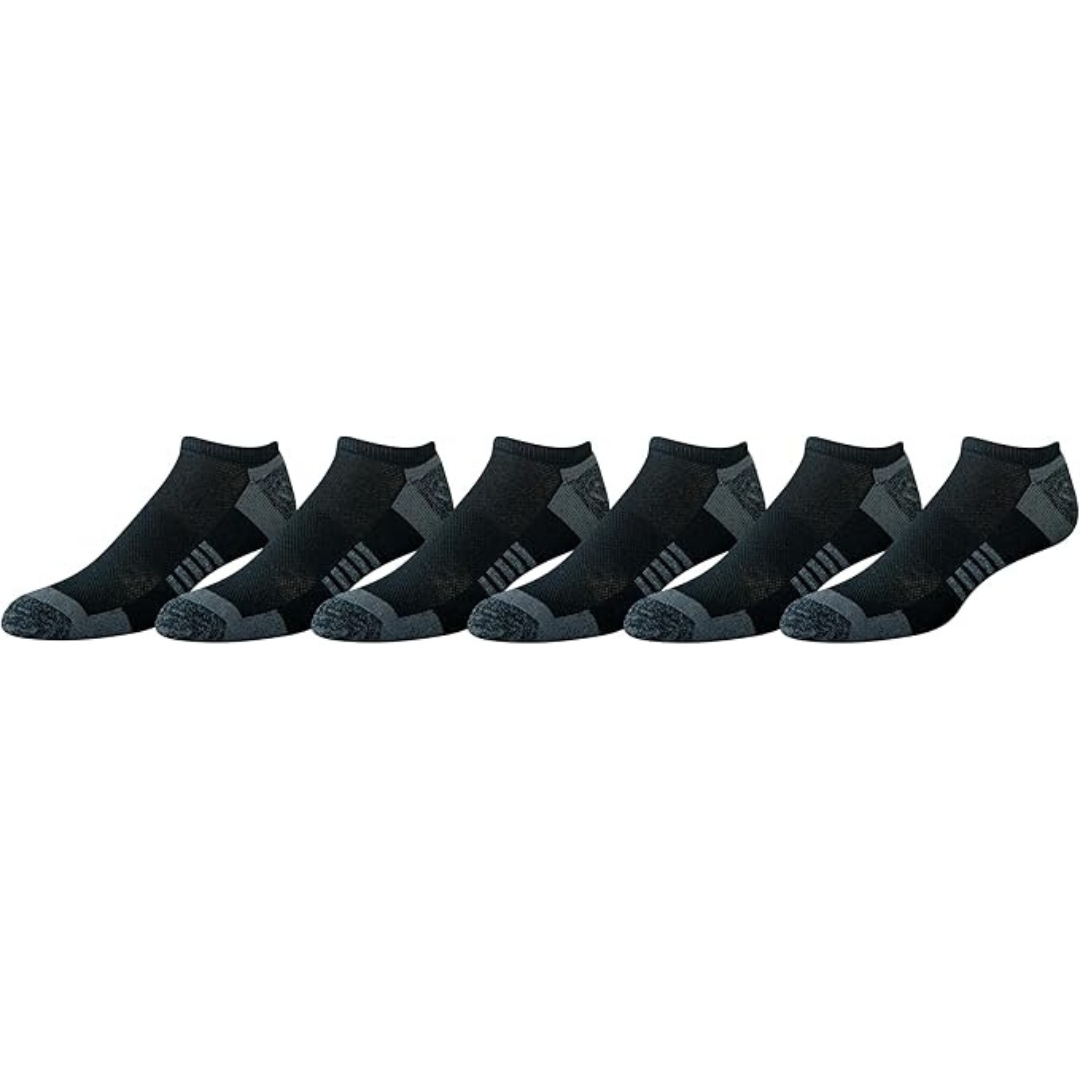 6-Pair Amazon Essentials Men's Cotton No-Show Sports Socks
