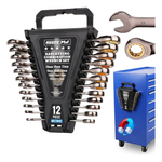 12-Piece Premium Metric Ratchet Wrenches Set With Magnetic Organizer