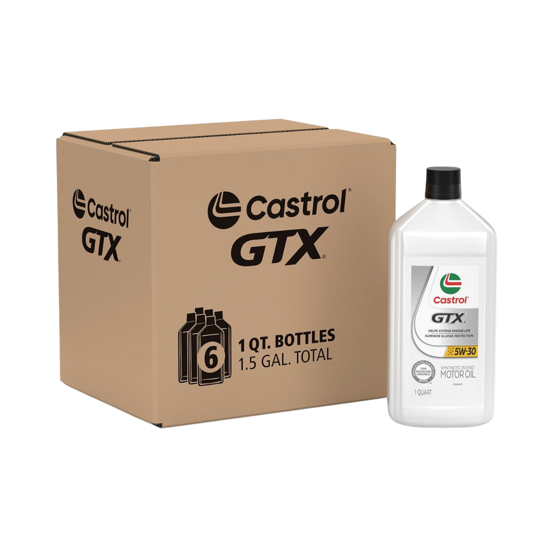 6-Pack 1-Quart Castrol GTX 5W-30 Synthetic Blend Motor Oil