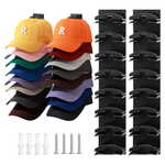 2-Pack Wall Hat Rack W/ Strong Adhesive Hold Up To 16 Hat