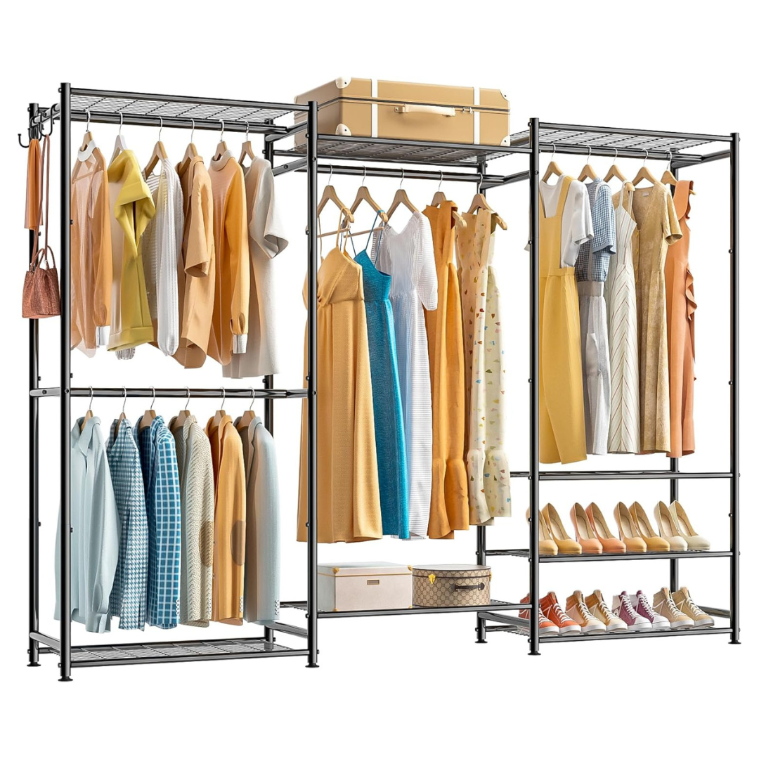 Wardrobe Closet Heavy Duty Clothes Rack