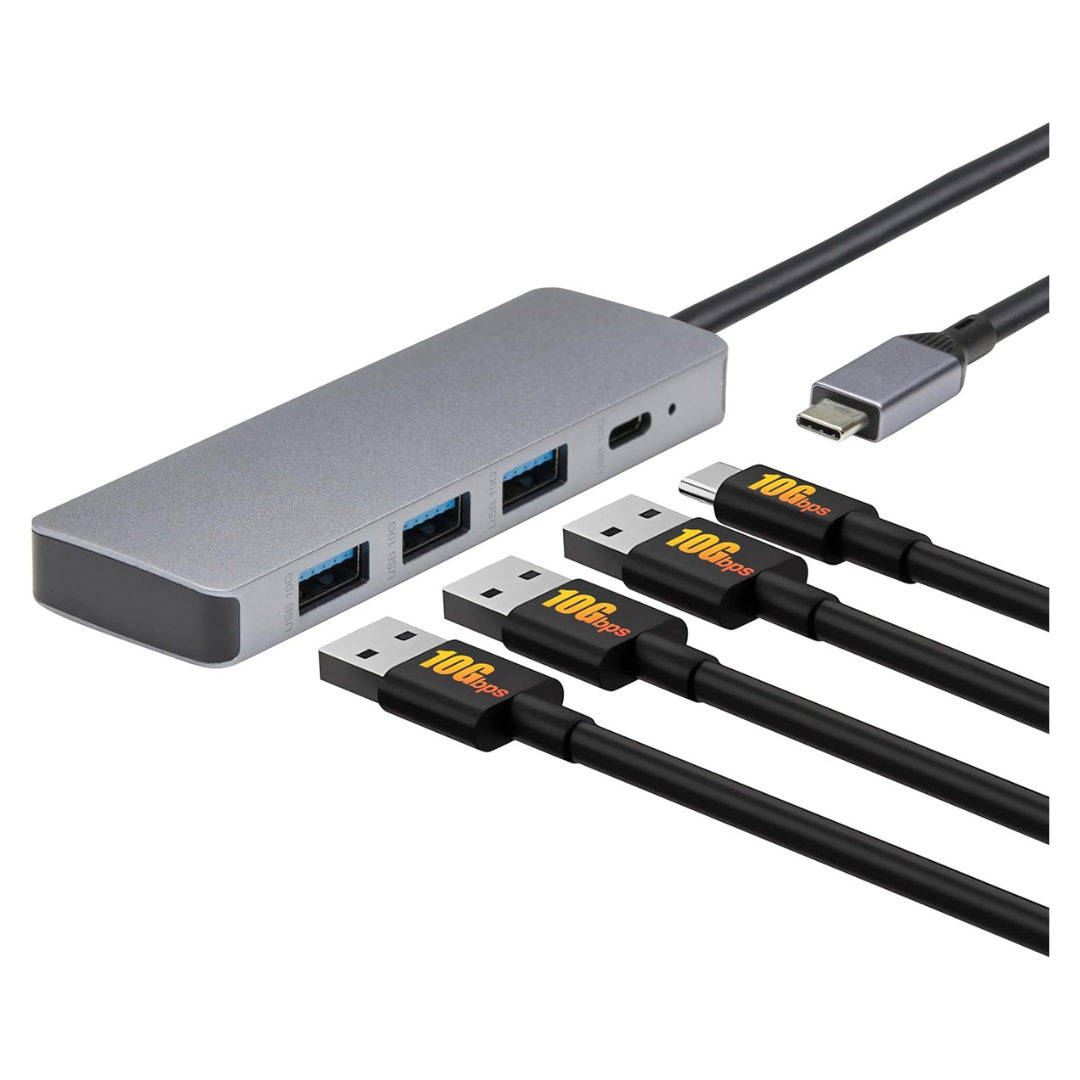 Amazon Basics USB 3.2/3.1 Gen 2 10Gbps Hub Dock (USB-C to 1xUSB-C / 3xUSB-A)