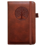Biyunro Leather Journal Mini Pocket Notebook (Brown)