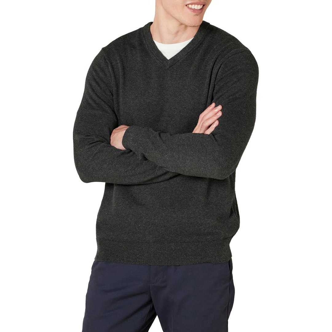 Amazon Essentials Men's V-Neck Pullover Sweater (various)