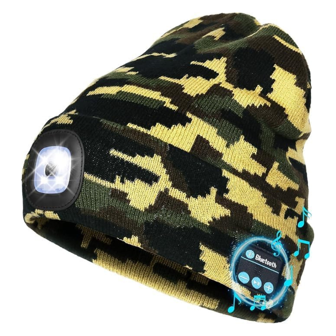 3-in-1 Unisex Bluetooth Beanie with LED Light
