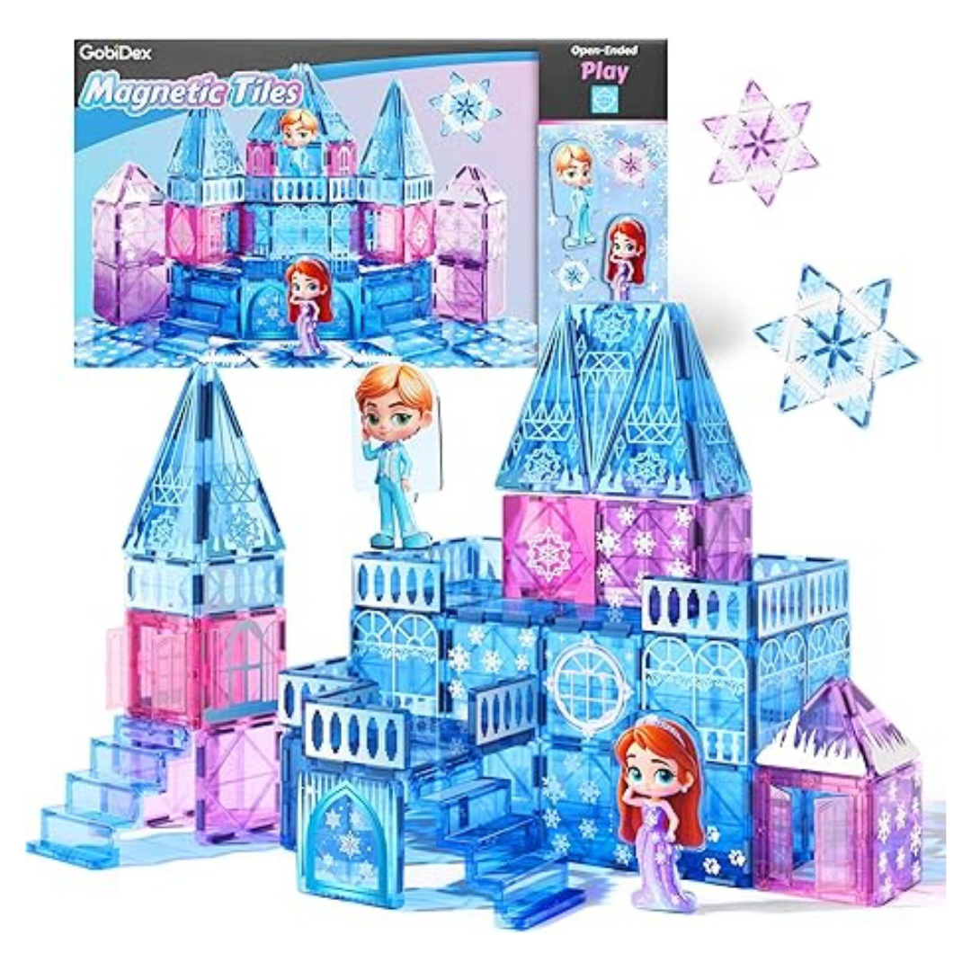 STEM Magnetic Building Blocks Princess Castle with 2 Dolls & Stairs