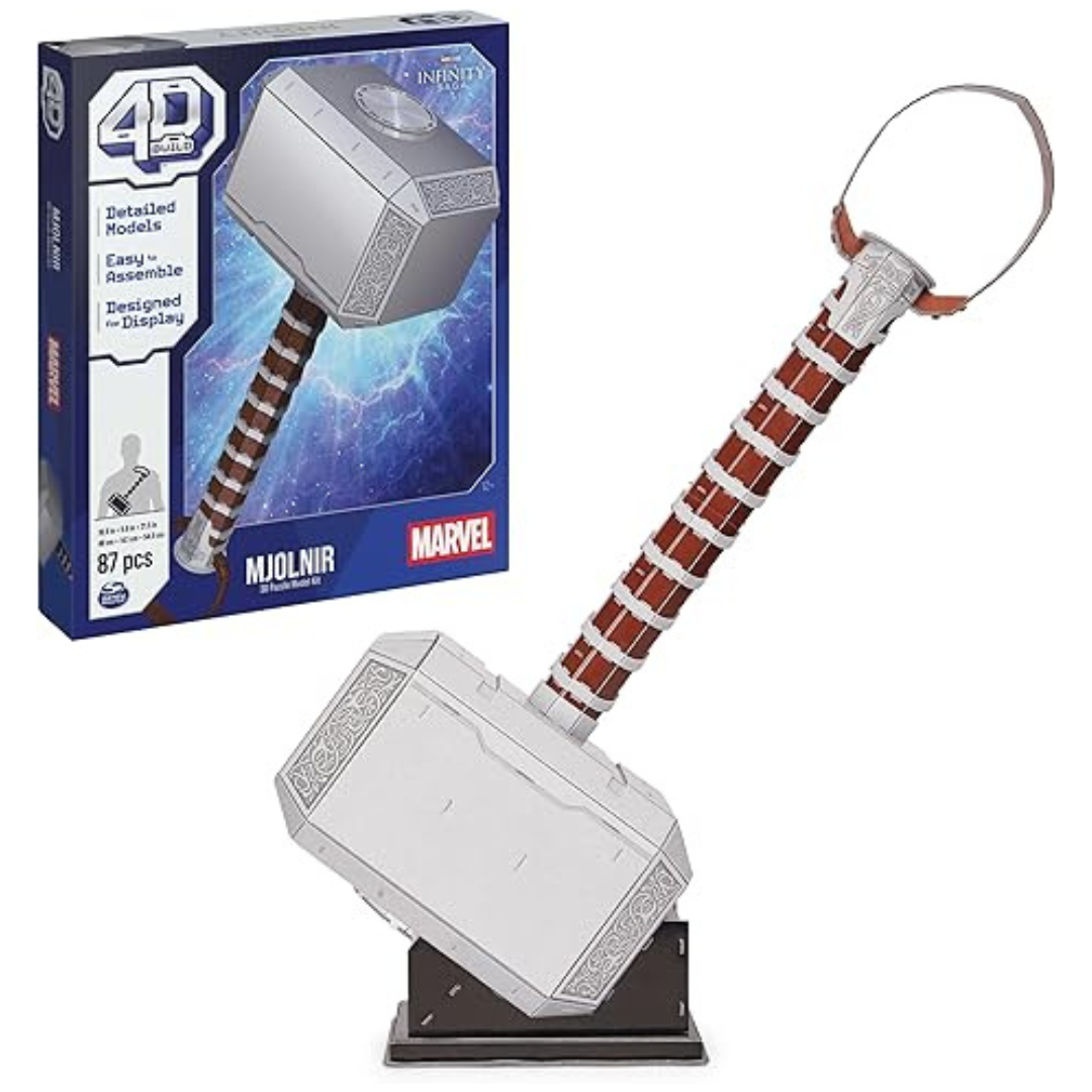 4D Build Marvel Mjolnir Thor Hammer 3D Puzzle Model Kit