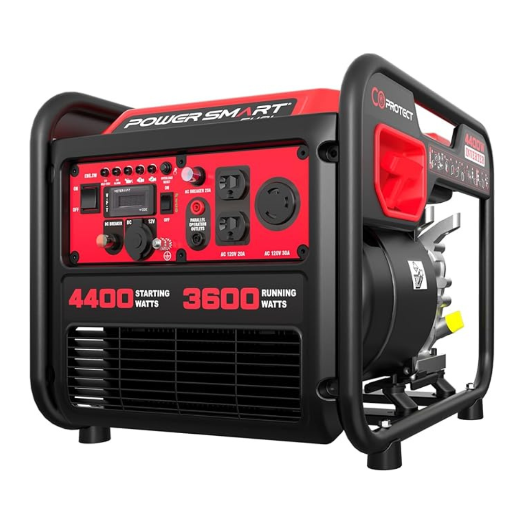 PowerSmart 4400W Gas Powered Portable Inverter Generator with CO Sensor
