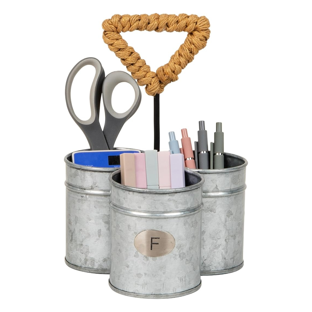 Mind Reader 3-Compartment Organizer with Handle