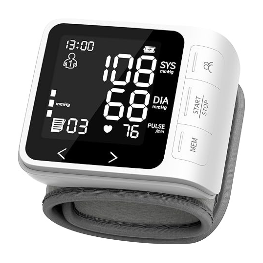 Automatic Digital Wrist Blood Pressure Monitor with Backlit Display