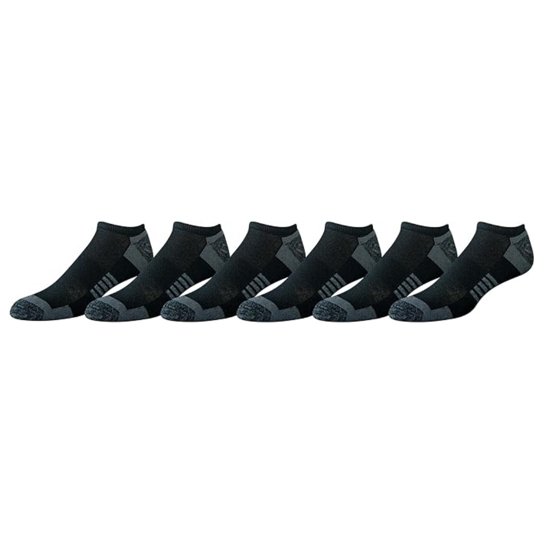 6 Pairs of Amazon Essentials Men’s Cotton Performance Cushioned No Show Socks