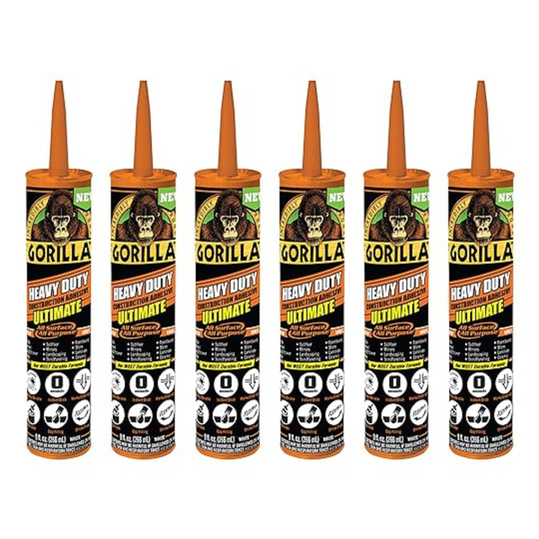 6-Pack 9 Oz Gorilla Heavy Duty Ultimate Construction Adhesive