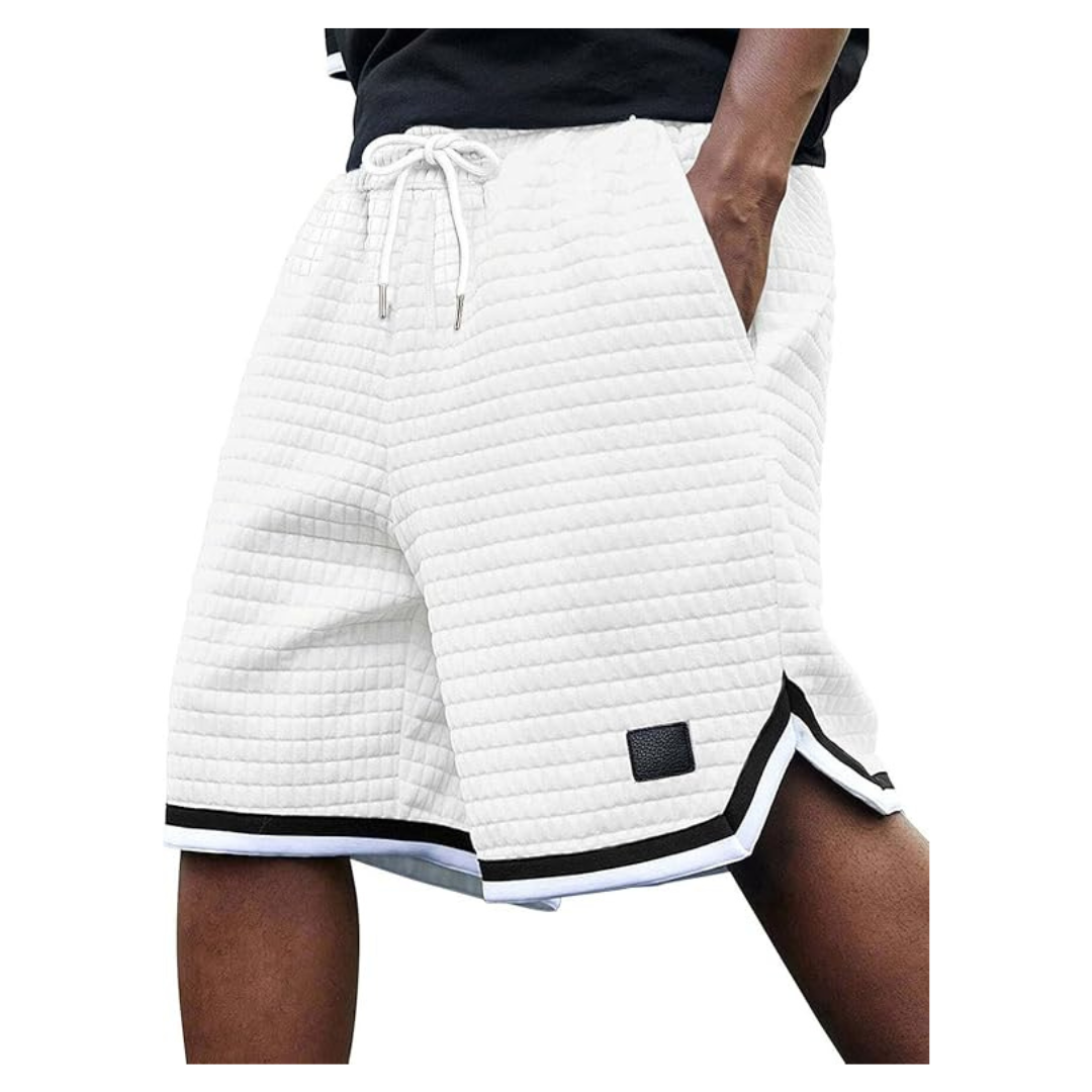 3rd hill Men's 7" Elastic Waist Waffle Workout Gym Shorts