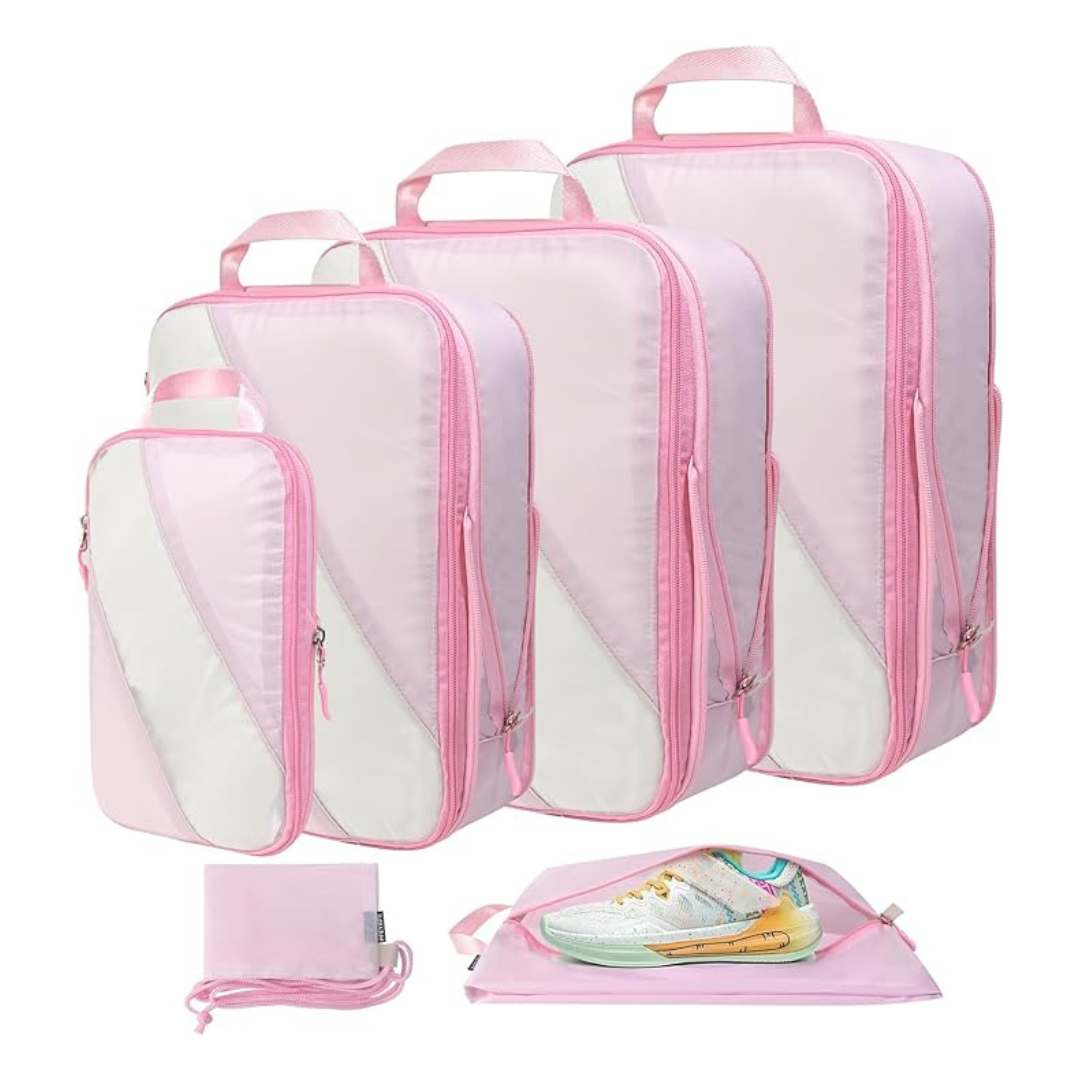 6-set PFEYRPK Compression Packing Cubes With Shoe Bags