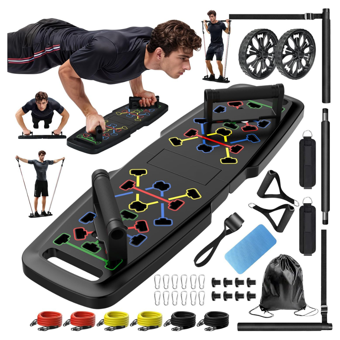 Portable Exercise Equipment Pilates Bar & 20 Fitness Accessories