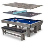 Hathaway Logan 7ft Multi-Game Pool Table Combo Set With Ping Pong