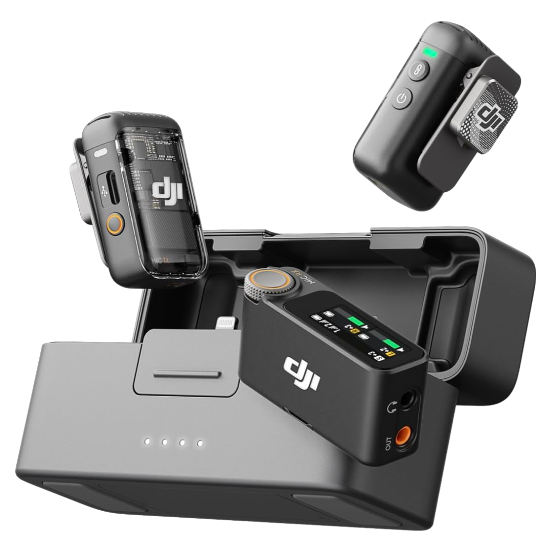DJI Wireless Lavalier Microphone With 820 ft.(250m) Range & Charging Case