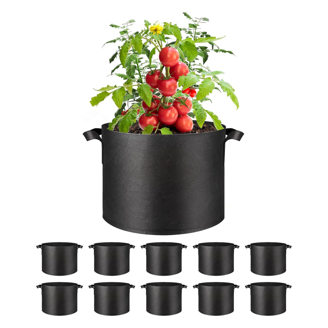 10-Pack Simple Deluxe 5 Gallon Bags Planter Pots W/ Handles