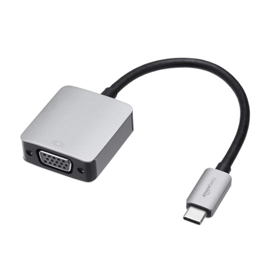 2-Pack Amazon Basics Aluminum USB 3.1 Type-C To VGA Adapter