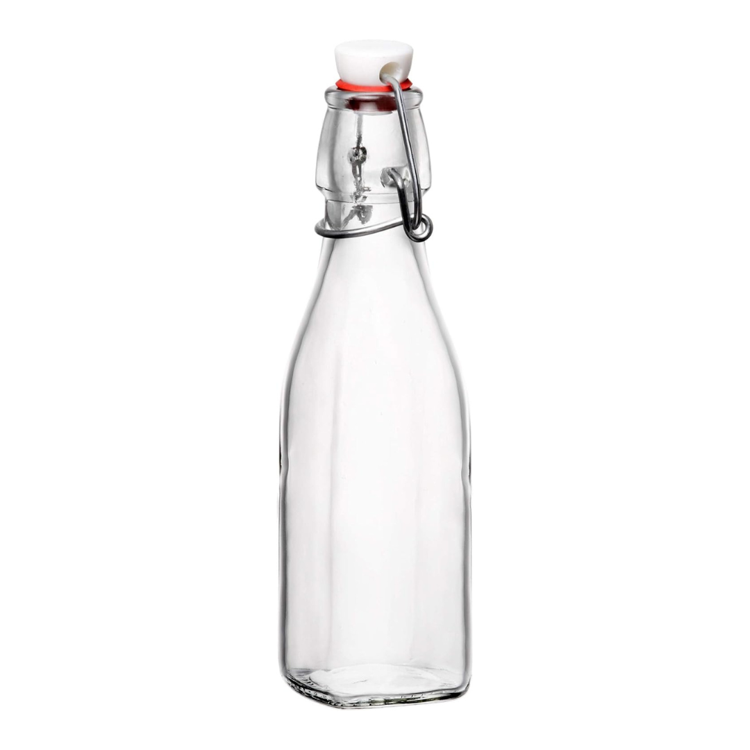 8.5 oz Bormioli Rocco Recyclable Glass With Airtight Seal Swing Bottle