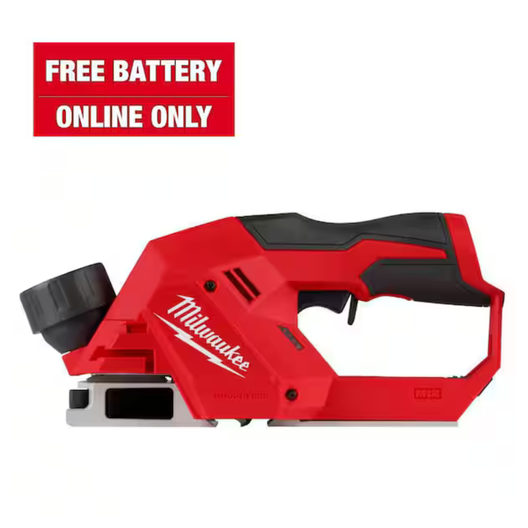 Milwaukee M12 12V Brushless Cordless 2" Planer + FREE 2.5Ah Battery