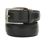 Perry Ellis Portfolio Men's Leather Dress Belt (Black)