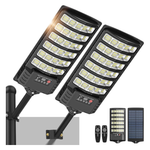 2-Pack Solar Wide Angle Solar LED Security Street Light
