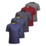 5-Pack SPXtreme Men's Workout Short Sleeve Dry Fit T-Shirts