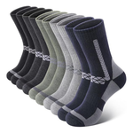 5-Pairs Men's Merino Wool Thermal Warm Hiking Thick Crew Sock