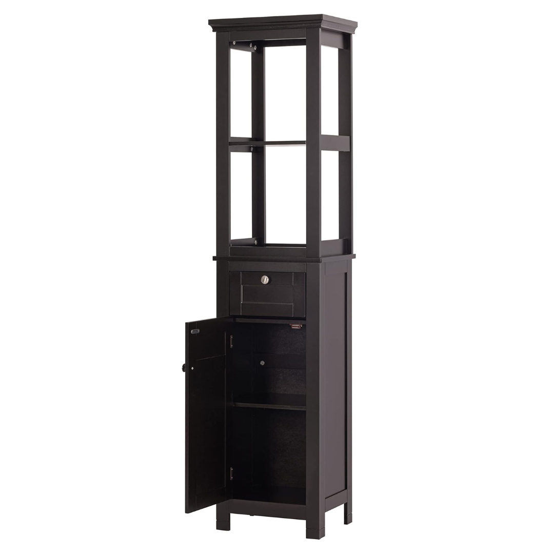Spirich Slim Bathroom Storage Cabinet with Door & Shelves