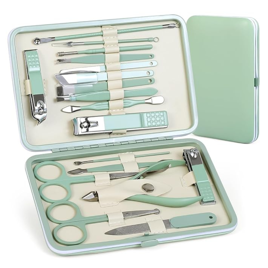 18-Piece Qlne Nail Clipper & Manicure Tool Set