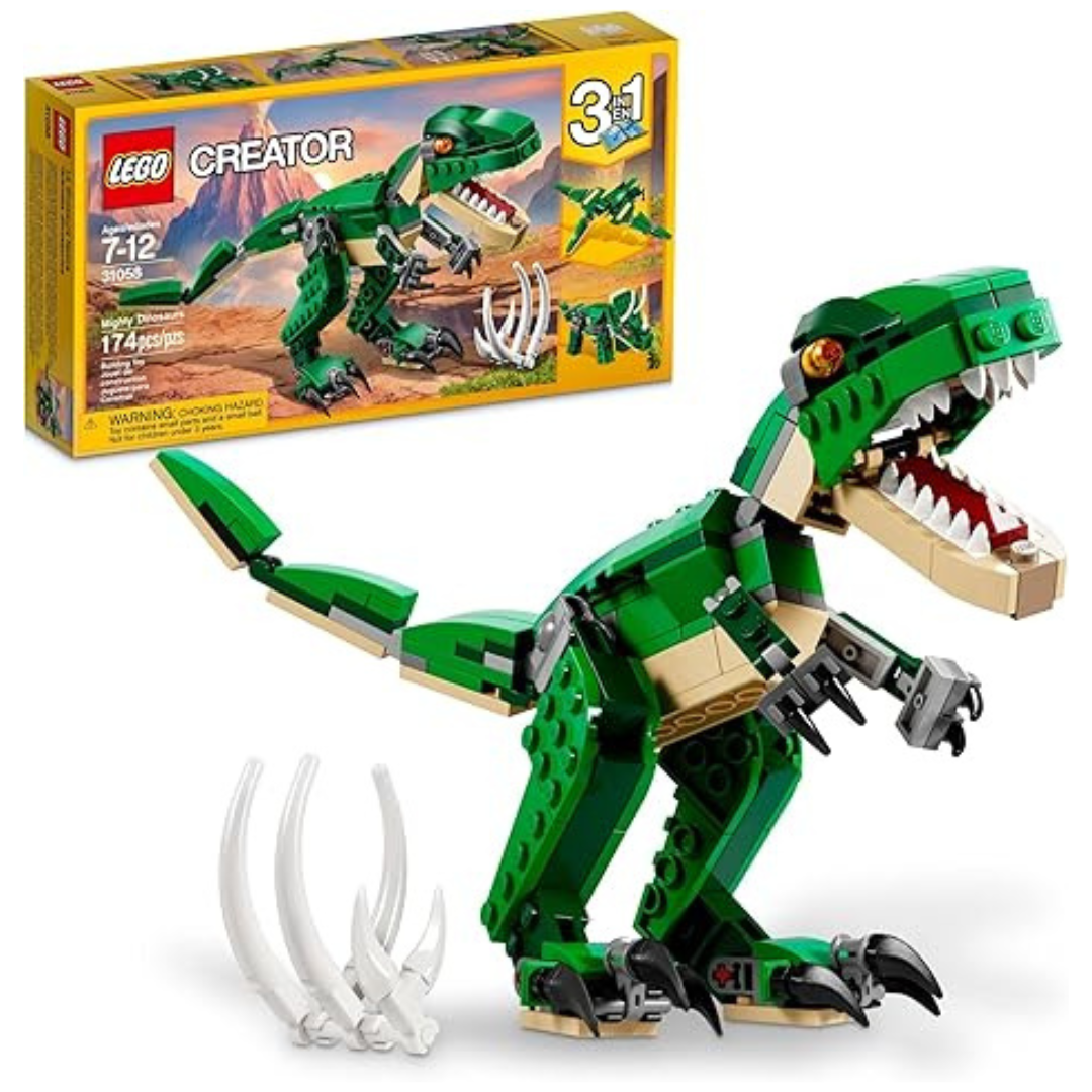 174-Piece LEGO Creator 3-in-1 Mighty Dinosaurs Building Set