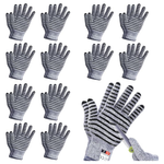 12-Pairs Level 5 Protection Anti-slip Cut Resistant Work Gloves